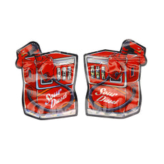 Flat Zipper Seal Bags – Holographic Red Diesel Die-Cut Smell Proof Mylar Foil