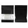 Reusable Flat Zipper Seal Bags – Wax Paper Black Kraft Material with Clear Window - Wax Paper Black