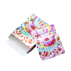 Holographic Sprinkle Donuts Smell Proof Metallized Foil Stand Strong® Bags with Matching Box 3.5g
