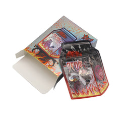 Flat Zipper Seal Bags – Holographic Devil Die-Cut Milk Carton Smell Proof Mylar Foil with Matching Box 3.5g