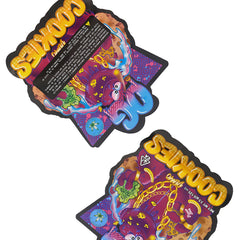 Flat Zipper Bottom Seal Bags – Cookie Animal Design Smell Proof Mylar Foil