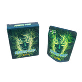 Glossy Electric Green Smell Proof Metallized Foil Stand Strong Bags with Matching Box 3.5g