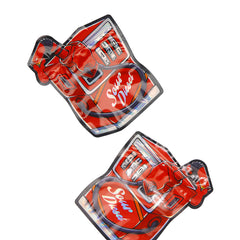 Flat Zipper Seal Bags – Holographic Red Diesel Die-Cut Smell Proof Mylar Foil