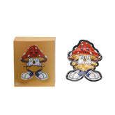 Flat Zipper Seal – Die Cut Mushroom Boy Smell Proof Mylar Foil with Matching Box 3.5g