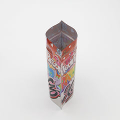 Holographic Rainbow Poppers Smell Proof Metallized Foil Stand Strong Bags with Matching Box 3.5g
