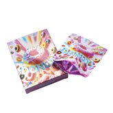 Holographic Sprinkle Donuts Smell Proof Metallized Foil Stand Strong® Bags with Matching Box 3.5g