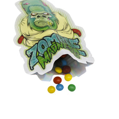 Flat Zipper Bottom Seal Bags – Holographic Gorilla Zombie Smell Proof Mylar Foil