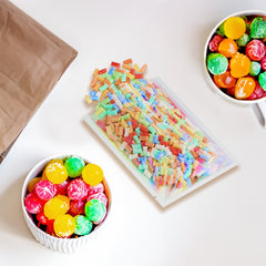 Clear Plastic and Galactic Holographic Metallic Mylar Flat Open Top Packaging Bags