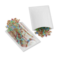 Clear and Half White Winter Polyethylene Plastic Flat Open Top Packaging Bags