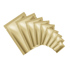 Matte Antique Gold Mylar Foil Open Fill Bags