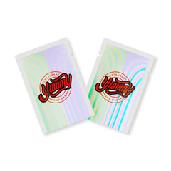 Customizable Glossy Diamond Holographic Mylar Foil Open Top Bags (Basic Printing)