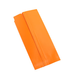 Matte Side Gusset Metallized Foil Open Top Block Bottom Bags with Tear Notch