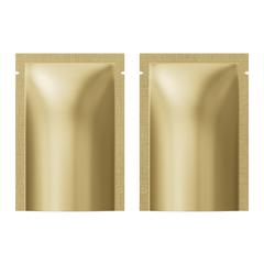 Matte Antique Gold Mylar Foil Open Fill Bags