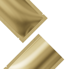 Matte Antique Gold Mylar Foil Open Fill Bags