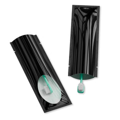 Metallic Metallized Open Top Bags with an Oval Transparent Window