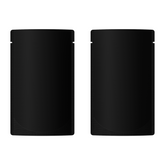 Matte Waxed Black Mylar Open Top Heat Sealable Stand-Up Bag with Rounded Corners