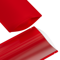 Matte Half Color Plastic Rounded Corners Open Top Stand Up SlickSeal™ Bags