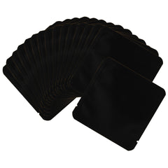 Matte Flat Black Square Aluminum Foil Packaging Bag with Rounded Corners