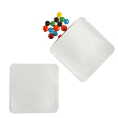 Matte Coconut White Square Aluminum Foil Packaging Bag with Rounded Corners
