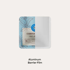 Customizable Matte Square Aluminum Open Top Bag with Rounded Corners (Full Customization)
