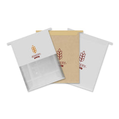 Customizable Cotton Paper Open Top Bakery Bags with Tin Tie (Basic Printing)