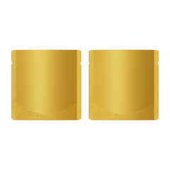 Matte Brass Gold Square Aluminum with Rounded Corner Stand Up SlickSeal™ Bags