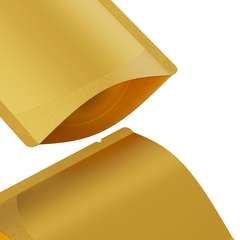 Matte Brass Gold Square Aluminum with Rounded Corner Stand Up SlickSeal™ Bags