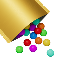 Matte Brass Gold Square Aluminum with Rounded Corner Stand Up SlickSeal™ Bags