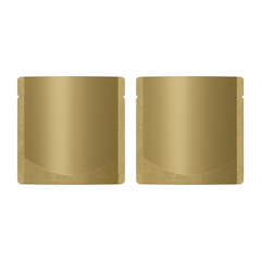 Matte Satin Gold Square Aluminum with Rounded Corner Stand Up SlickSeal™ Bags