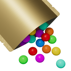 Matte Satin Gold Square Aluminum with Rounded Corner Stand Up SlickSeal™ Bags