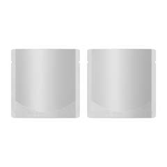 Matte Nickel Silver Square Aluminum with Rounded Corner Stand Up SlickSeal™ Bags