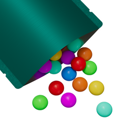 Matte Empress Teal Green Square Aluminum with Rounded Corner Stand Up SlickSeal™ Bags