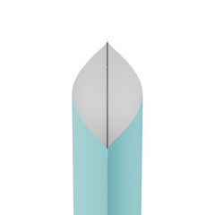 Matte Powder Blue Square Aluminum with Rounded Corner Stand Up SlickSeal™ Bags