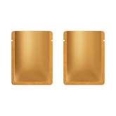 Double-Sided Matte Honey Gold Aluminum Open Bottom SlickSeal™ Sample Bags