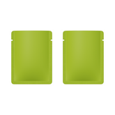 Double-Sided Matte Pistachio Green Aluminum Open Bottom SlickSeal™ Sample Bags