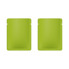 Double-Sided Matte Pistachio Green Aluminum Open Bottom SlickSeal™ Sample Bags