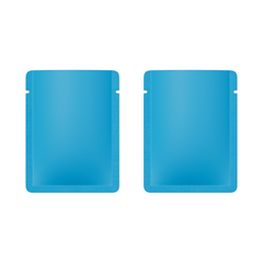 Double-Sided Matte Olympic Blue Aluminum Open Bottom SlickSeal™ Sample Bags