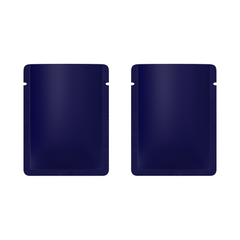Double-Sided Matte Deep Indigo Blue Aluminum Open Bottom SlickSeal™ Sample Bags