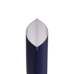 Double-Sided Matte Deep Indigo Blue Aluminum Open Bottom SlickSeal™ Sample Bags