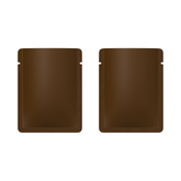 Double-Sided Matte Walnut Brown Aluminum Open Bottom SlickSeal™ Sample Bags