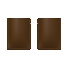 Double-Sided Matte Walnut Brown Aluminum Open Bottom SlickSeal™ Sample Bags