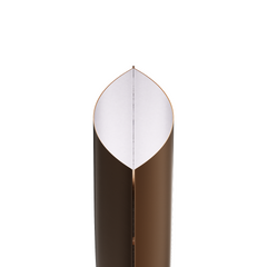 Double-Sided Matte Walnut Brown Aluminum Open Bottom SlickSeal™ Sample Bags