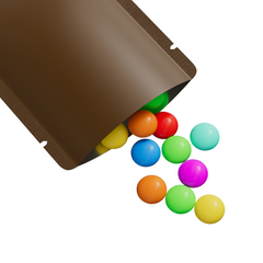 Double-Sided Matte Walnut Brown Aluminum Open Bottom SlickSeal™ Sample Bags