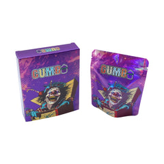 Holographic Clown Smell Proof Metallized Foil Stand Strong® Bags with Matching Box 3.5g