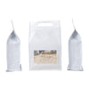 Smooth Matte Winter White Side Gusset Stand Strong® Bags with Die Cut Handles - Winter Moon