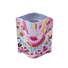 Holographic Sprinkle Donuts Smell Proof Metallized Foil Stand Strong® Bags with Matching Box 3.5g