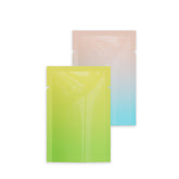 Glossy Double-Sided Two-Tone Ombre Gradient Mylar Open Top Packaging Bags