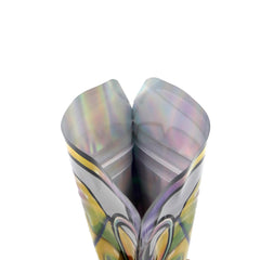 Flat Zipper Seal Bags – Holographic Grenade Die Cut Smell Proof Mylar Foil