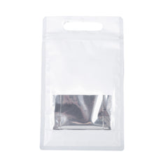 Smooth Matte Winter White Side Gusset Stand Strong® Bags with Die Cut Handles