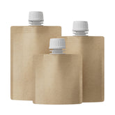 Classic Kraft Brown Stand Pouch with Top Wide Mouth Twist Cap